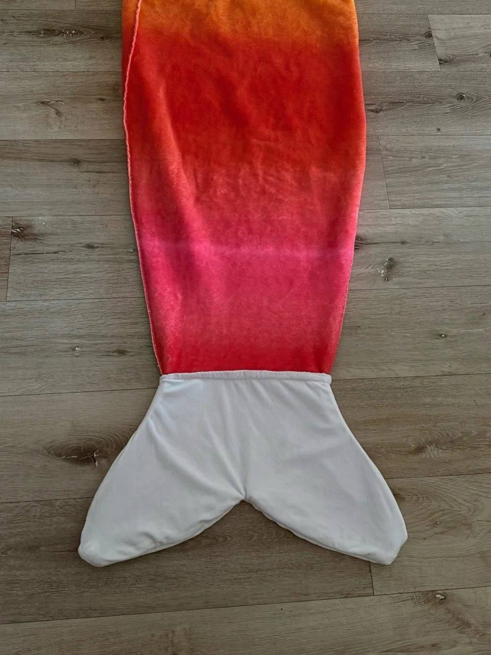 Girls Ombre Pink-Orange Sequin Mermaid One-Piece
